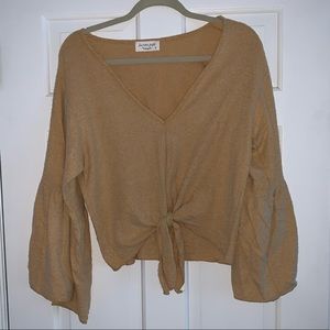 Yellow cropped long sleeve